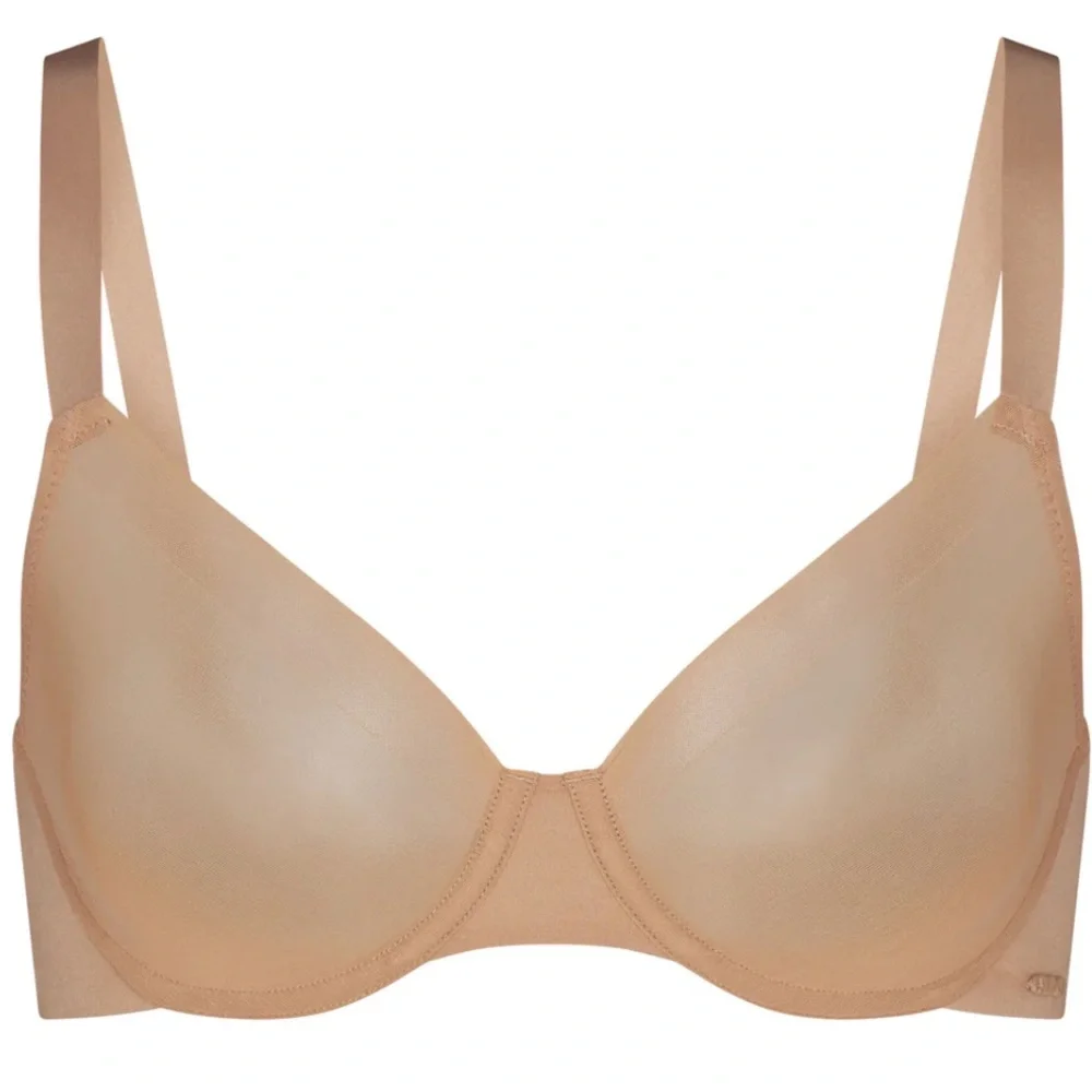 NWT no show molded unlined Demi bra skims 38DD clay - Picture 1 of 8